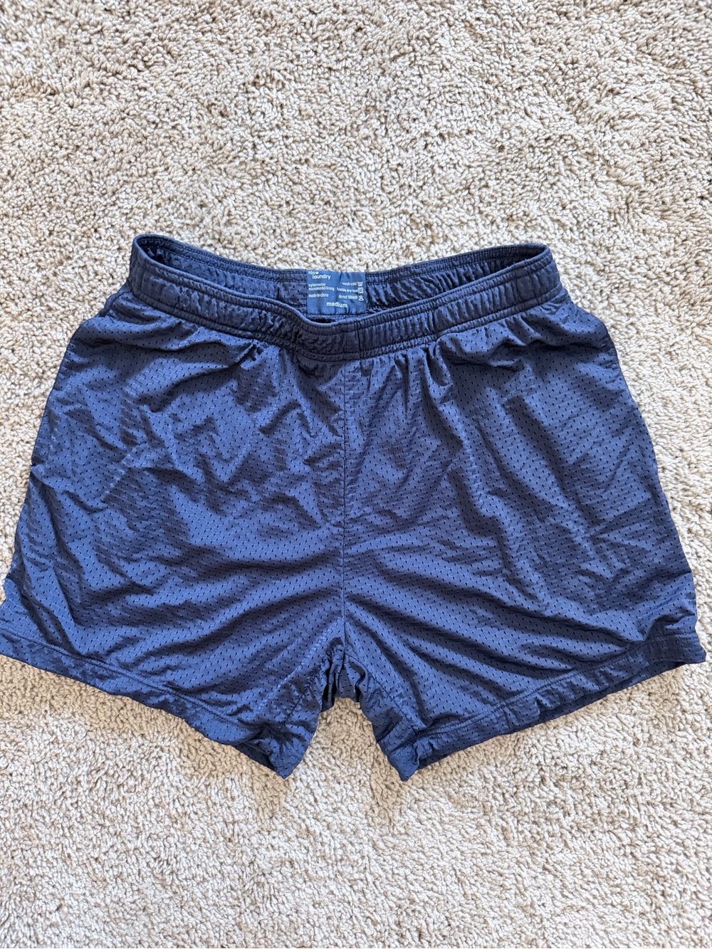 Nice Laundry Athletic Mesh Shorts in Navy 4 inch